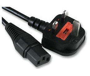 IEC C13 to UK Kettle Power Cable Power cord mains lead