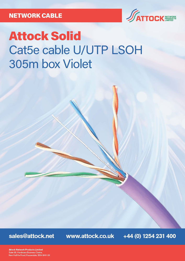 CAT 5e Solid Copper Cable 305m Box LSOH grade ethernet Low Smoke cable Full copper