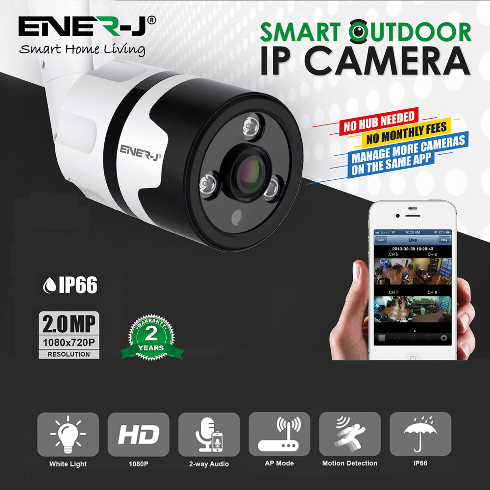 Smart Outdoor WiFi IP Camera 1.3MP
