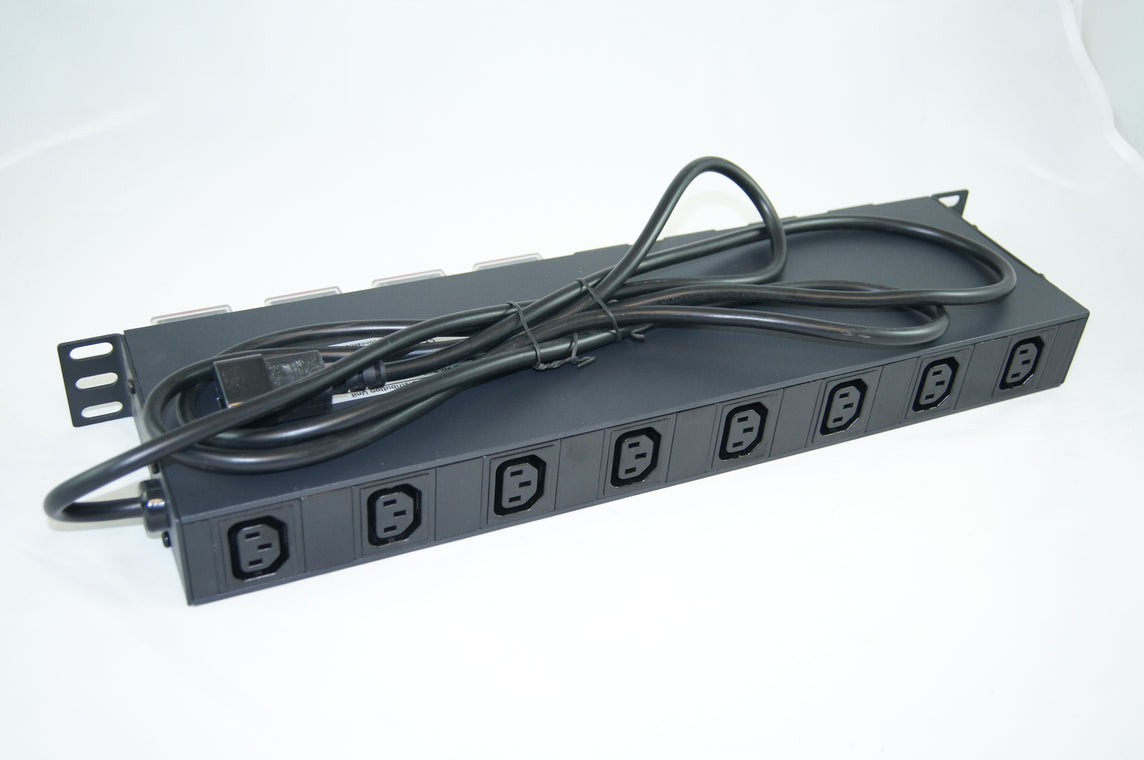 All-Rack Horizontal IEC 8 Way PDU Individually Switched
