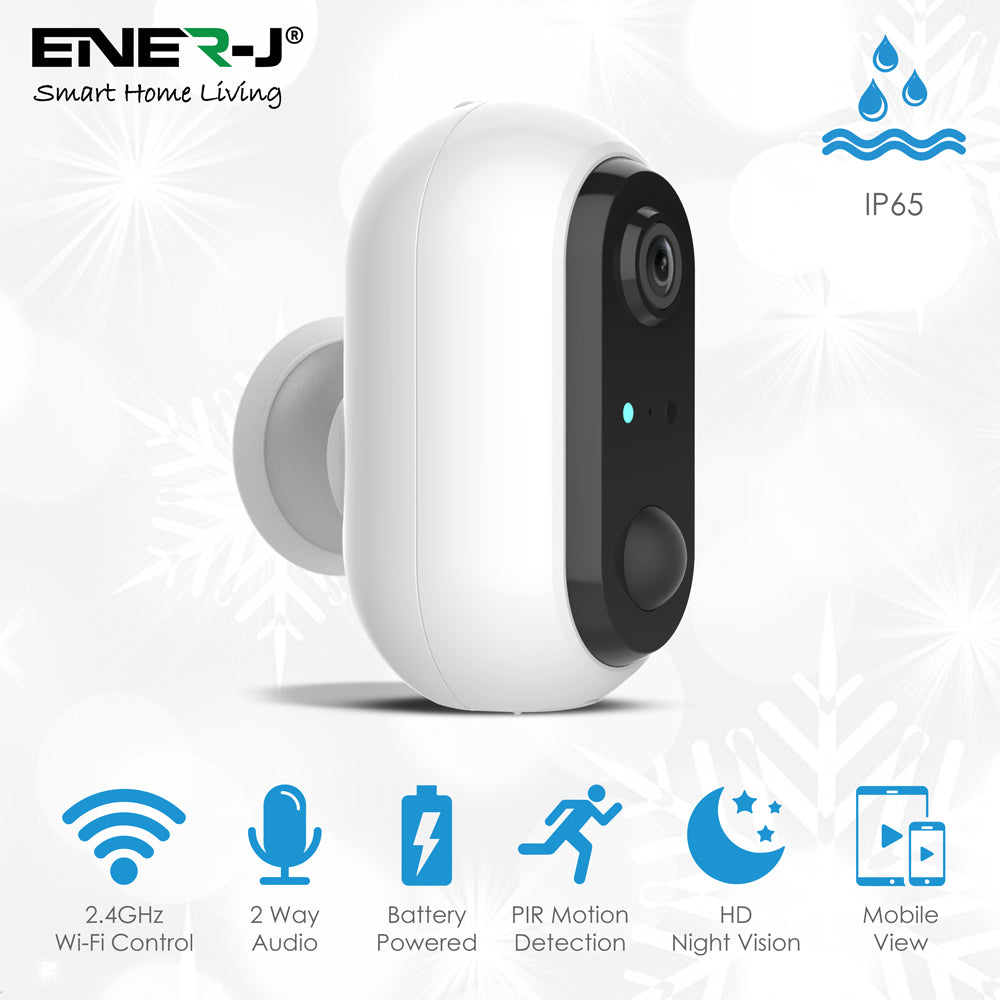 Smart Wireless 1080P Battery Camera with 2 pcs 18650 Battery