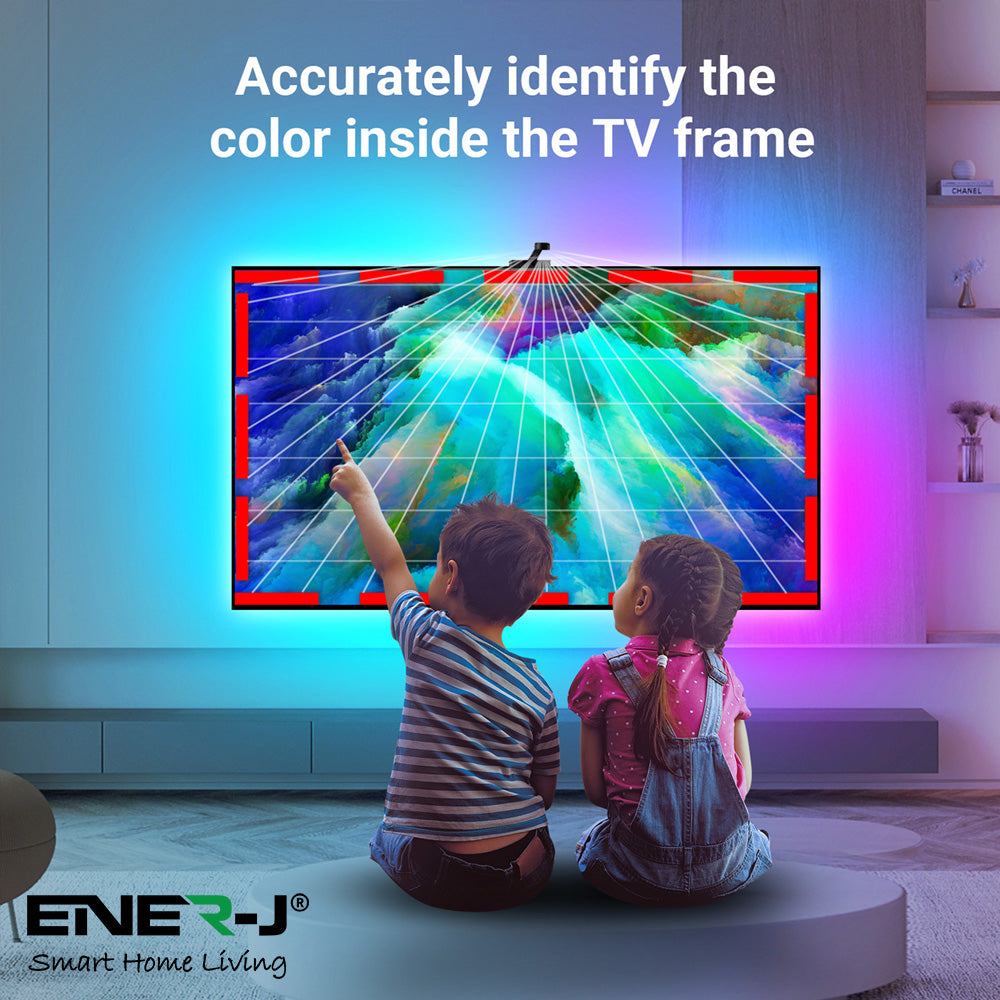 Smart WiFi LED TV Backlights with Camera 3.8M DreamView RGBIC Strip Light