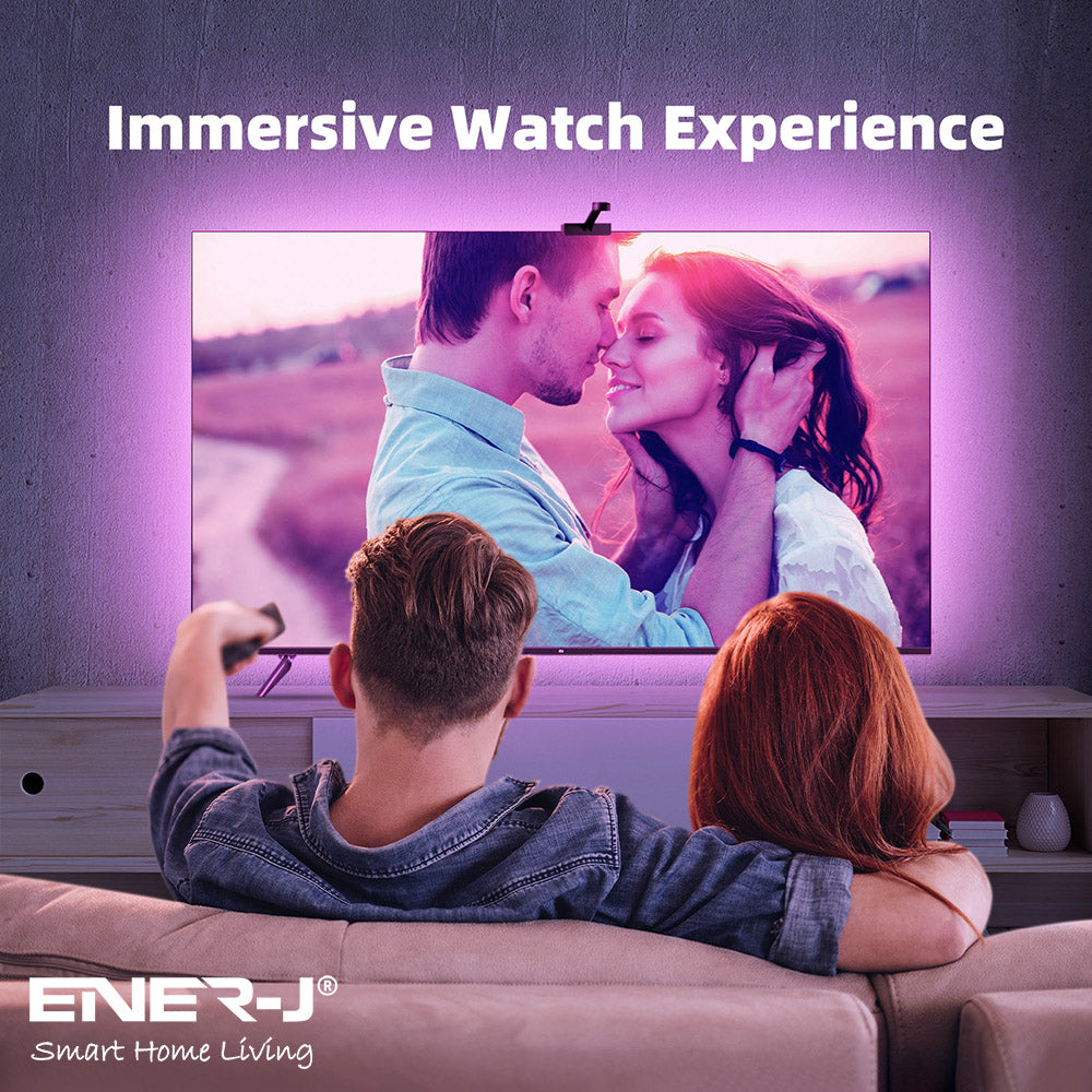 Smart WiFi LED TV Backlights with Camera 3.8M DreamView RGBIC Strip Light