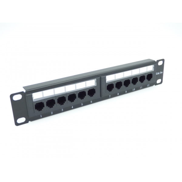 All-Rack 10 Inch 12 Port SOHO Patch Panel Cat 5e