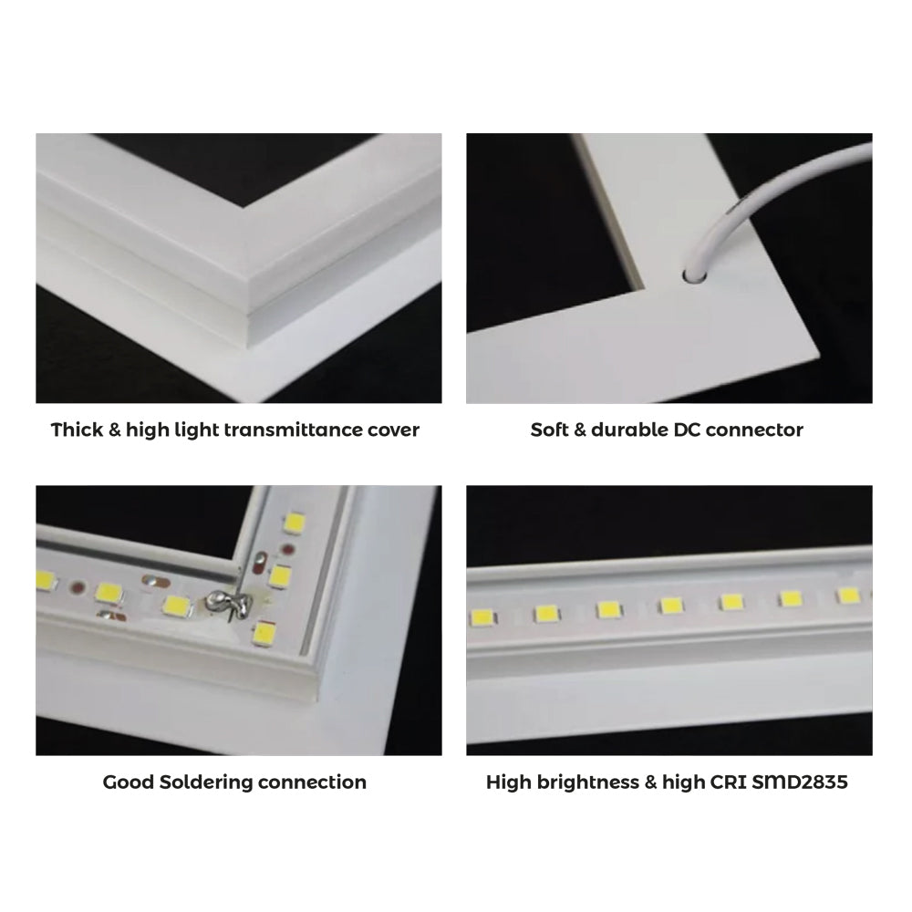 Double Square LED Ceiling Panel 60x60cms