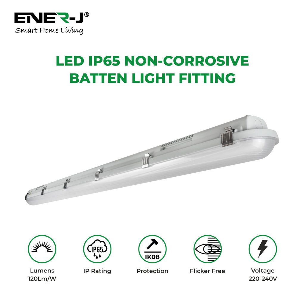 LED Non Corrosive IP65 Batten 150cms 50W With Emergency