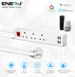 13A SMART Wi-Fi Power Strips With 3 Sockets & 4 USB