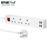 13A SMART Wi-Fi Power Strips With 3 Sockets & 4 USB