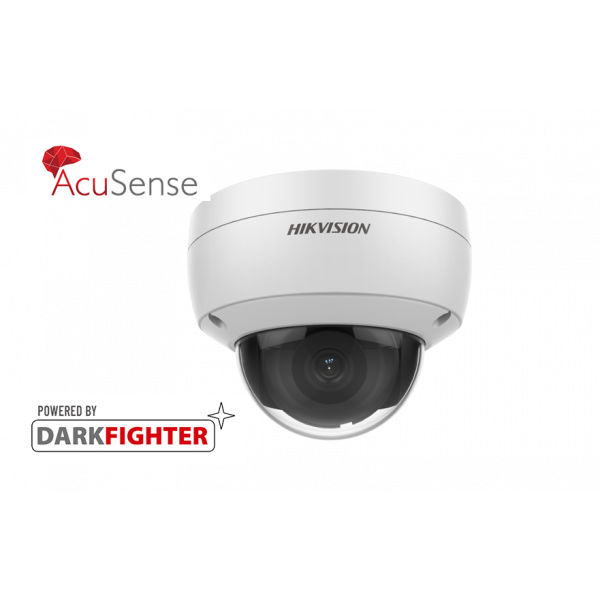 Hikvision Low Light 4MP IR Fixed Dome Network AcuSense Camera, 2.8mm lens