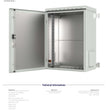 All-Rack IP66 Wall Mount Data Cabinet 12U 600mm Wide X 450mm Deep