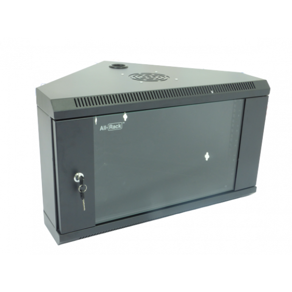 All-Rack Wall Mounted Corner 6U 430mm Deep Data Cabinet