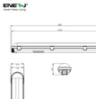 LED Non Corrosive IP65 Batten 150cms 50W With Emergency