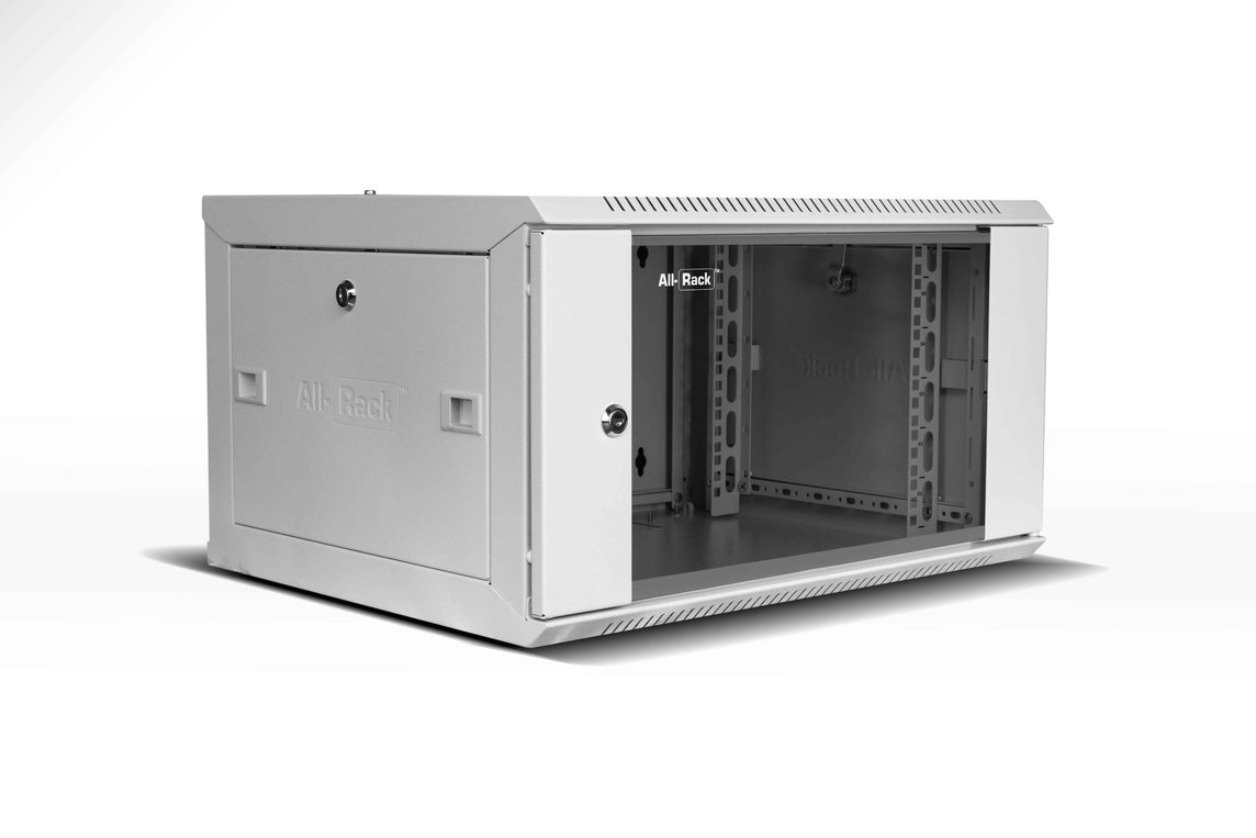 All-Rack Wall Mounted 6U 550mm Deep Data Cabinet, Grey