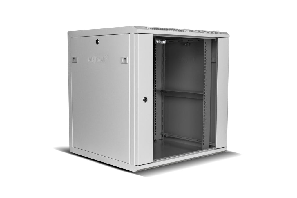 All-Rack Wall Mounted 12U 550mm Deep Data Cabinet, Grey