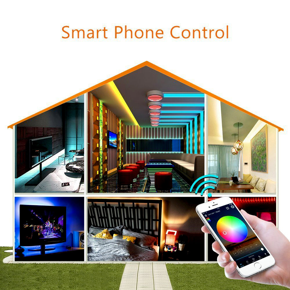 Led Wifi Module Smart Wi-Fi RGB LED Strip Plug And Play Kit 12V 5 Meters IP65 – Attock ...