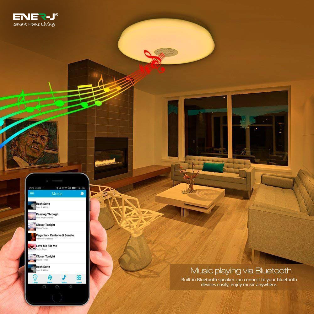 Wi-Fi Smart Ceiling Lamp RGB W W with Speaker