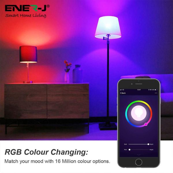 Smart WiFi GLS LED Lamp B22, 9W, RGB+W+WW, Dimmable – PACK OF 3