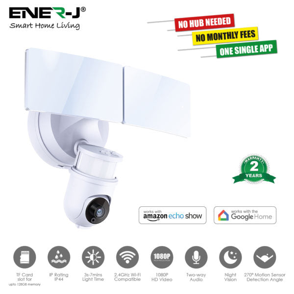 Smart WiFi LED Floodlight Security Camera System 1080P