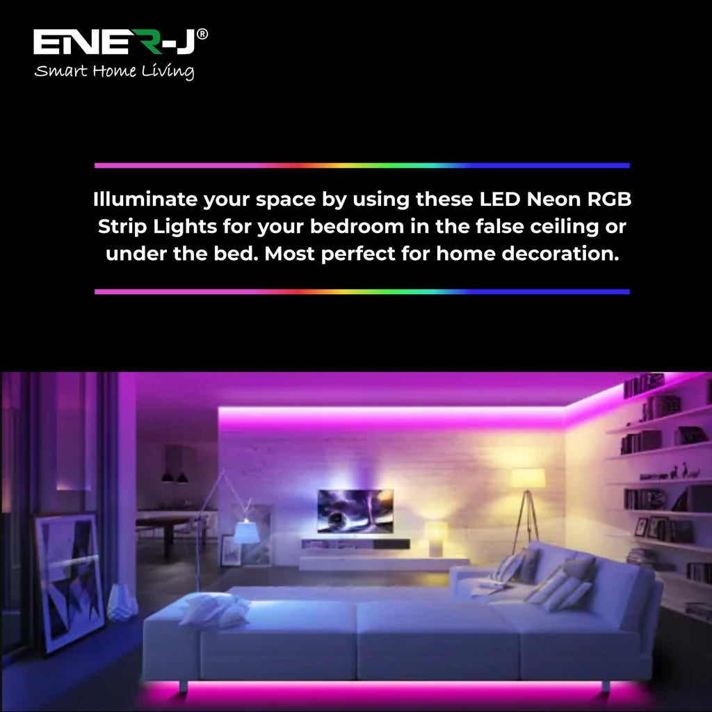 Smart Wi-Fi RGB LED Neon Strip Kit 12V 3 Meters IP65