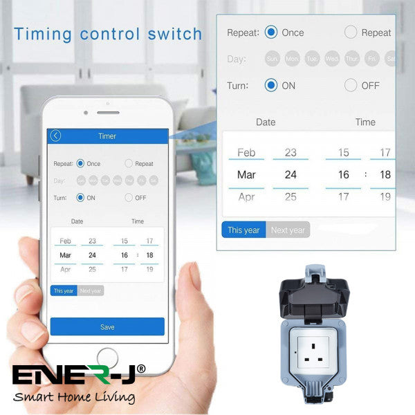 Outdoor Smart WiFi Socket IP55 Waterproof