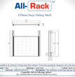 All-Rack 1U Sliding Shelf for Data Cabinets – Sliding Maintenance Shelf (350mm / 550mm / 650mm Options)