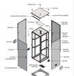 All-Rack IP55 Floor standing Data Cabinet 42U 800mm Wide X 800mm Deep