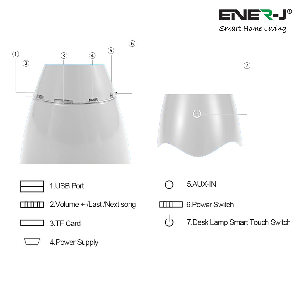 LED Table Lamp With Music Speaker