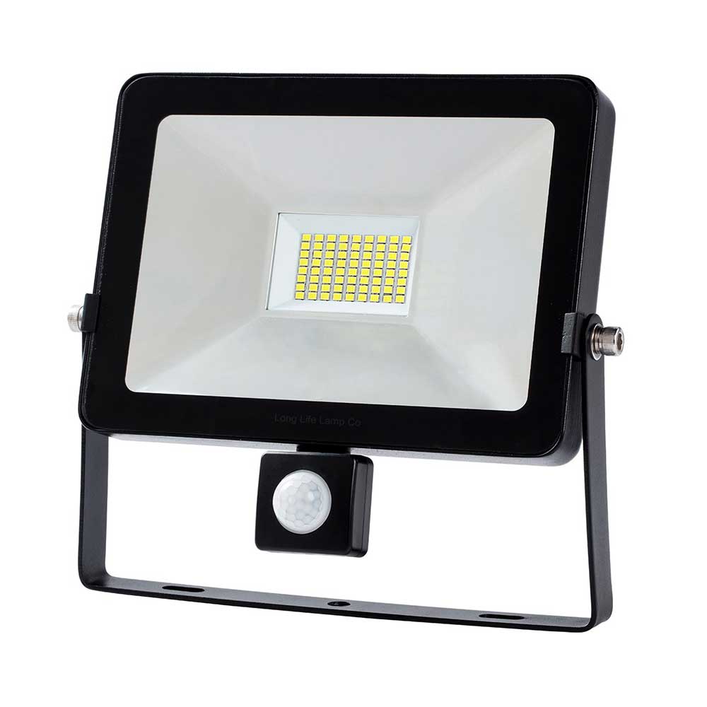 Slim LED Floodlight With PIR Sensor 6000K