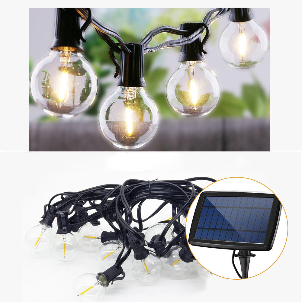 One Solar String Solar String Kit 7.6m 25 Filament Bulbs 4400 MAH Battery – Attock ...