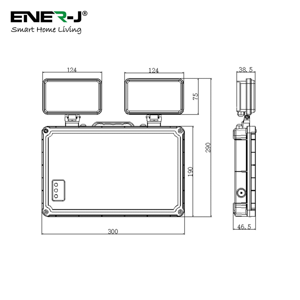 3W Twin Emergency LED Spot Light 6000K