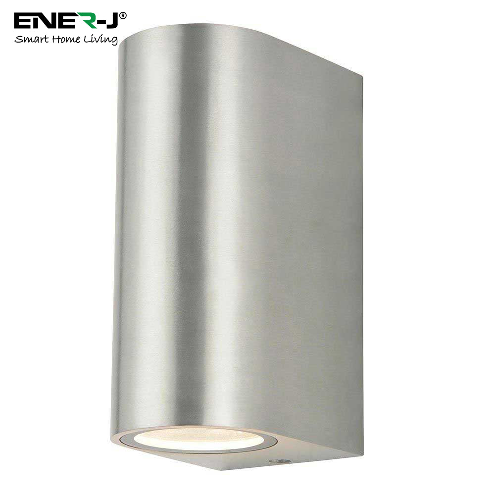 Up Down GU10 Exterior Wall Light Fixture Silver Finish