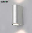 Up Down GU10 Exterior Wall Light Fixture Silver Finish