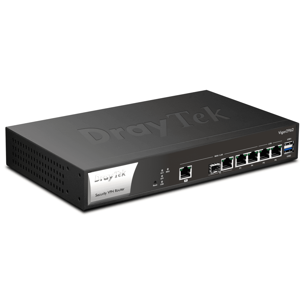 Draytek 2.5GB Ethernet Dual-WAN Firewall Router - V2962-K