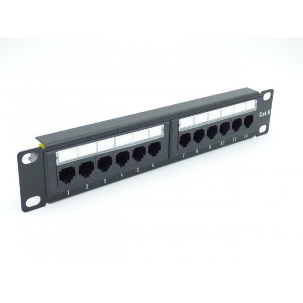 All-Rack 10 Inch 12 Port SOHO Patch Panel Cat 6