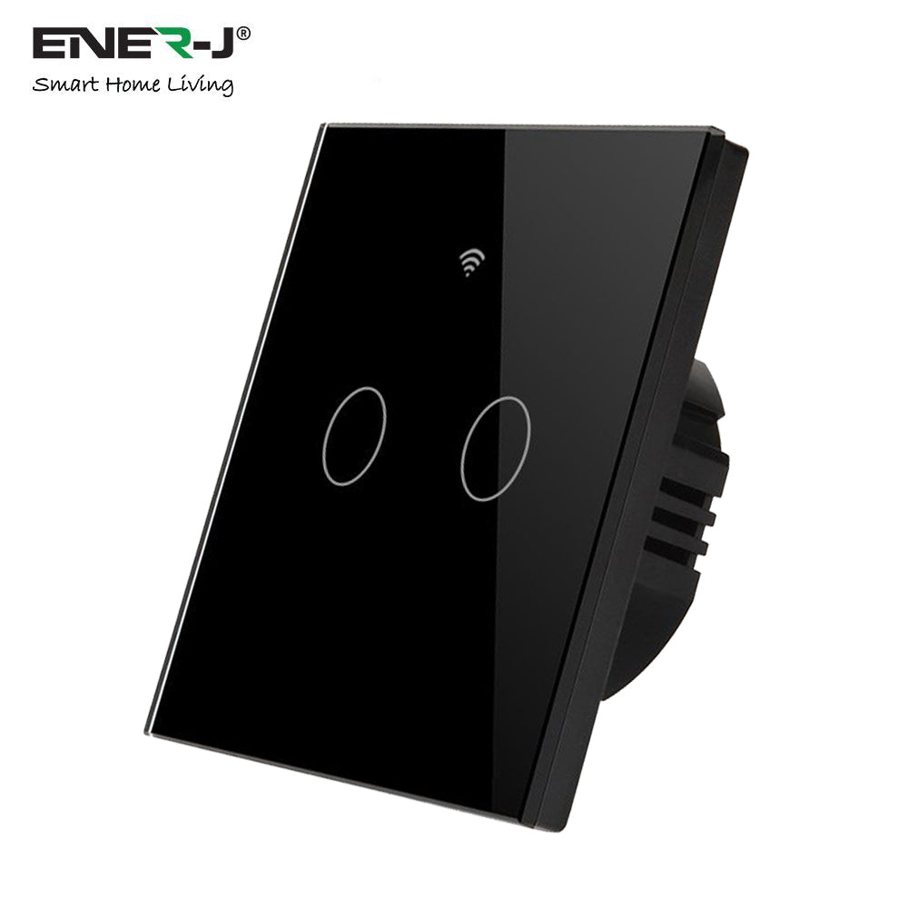 Smart Light Switch WiFi Wall Wireless Black Tempered Glass Touch Screen Switch