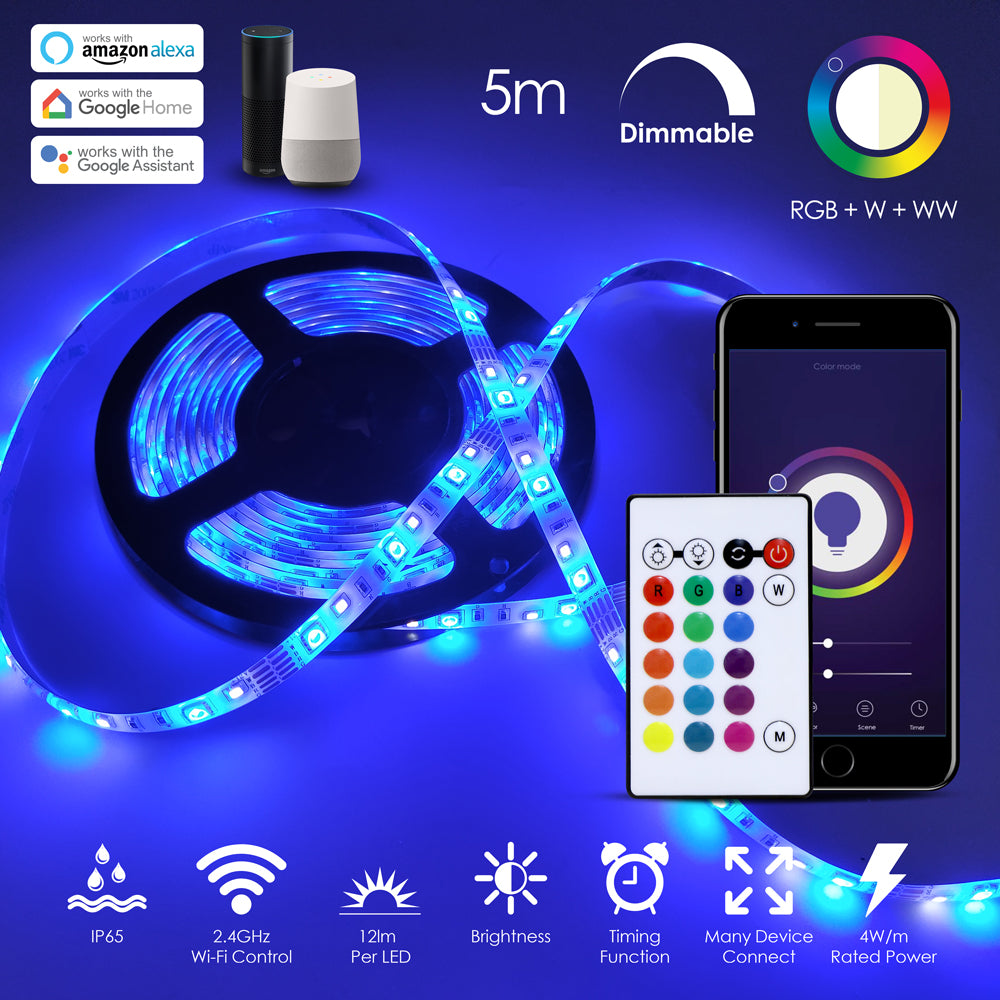 Smart WiFi RGB And CCT Changing LED Tape Kit