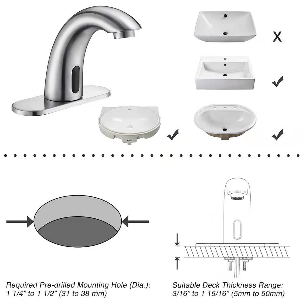 Single Hole Electrical Washbasin Sensor Faucet