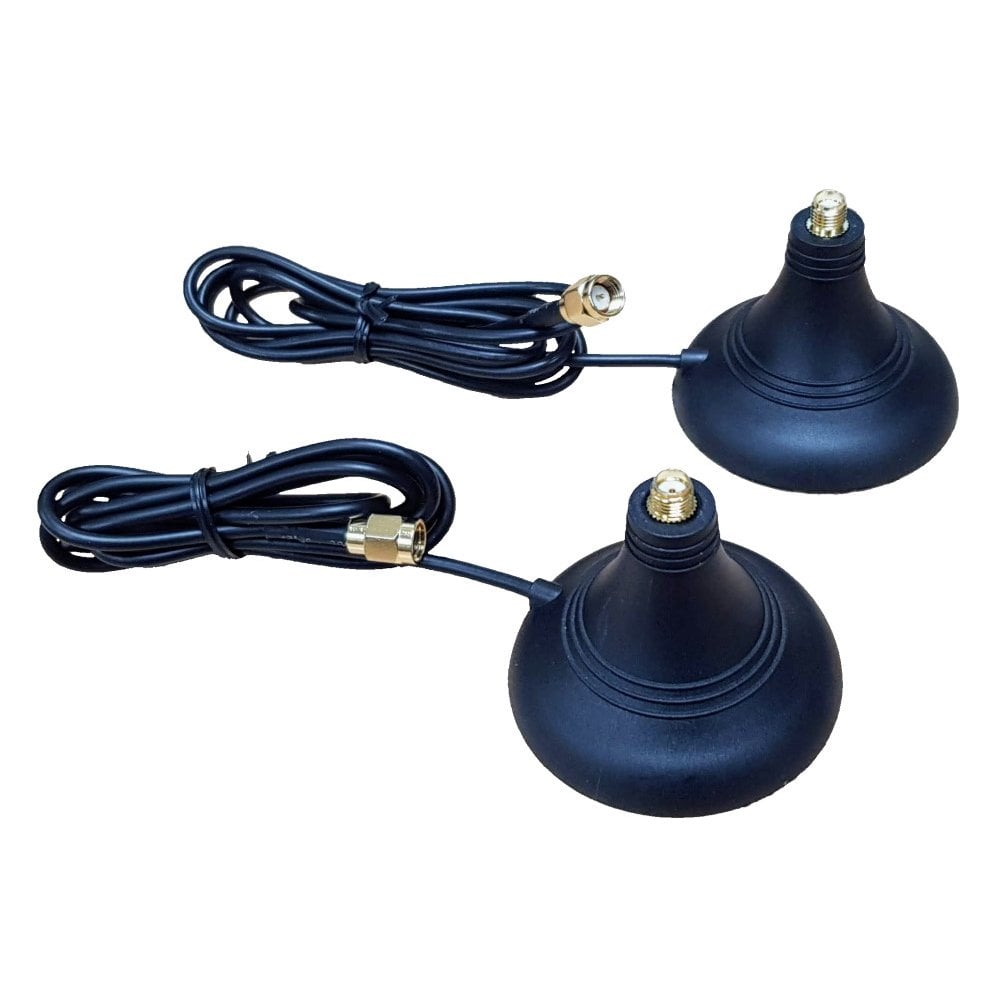 DrayTek 2x Magnetic LTE Antenna Bases with 1m Extension - ANT-BAS4G